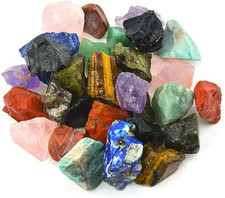 1 Lb Bulk Rough Madagascar Stones Mix Large 1" Natural Raw Stones for Tumbling,