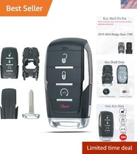 Elegant Key Fob Shell Replacement For Dodge Ram 1500 2019-2024 - 4 Button Elegant Key Fob Shell Replacement For Dodge Ram 1500 2019-2024 - 4 Button