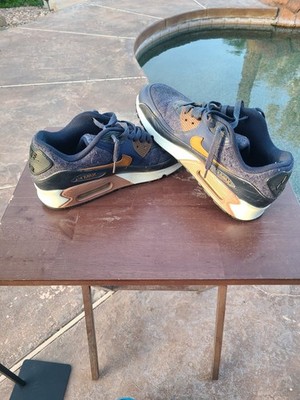Nike Air Max 90 Premium 700155-404 Blue Thunder Wool Men's Sneakers. Sz 9.5
