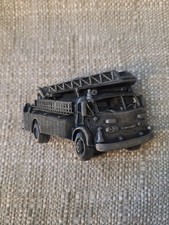 Vintage 1978 Pewter Hook & Ladder Fire Truck Fireman Firefighter Belt Buckle EVC