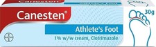 Image of Canesten Dual Action Anti-Fungal Cream 30g Treatment Athletes Foot Jock Itch