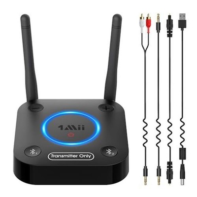 1Mii B06TX Bluetooth 5.3 TV Transmitter aptX HD Low Latency AUX RCA Optical