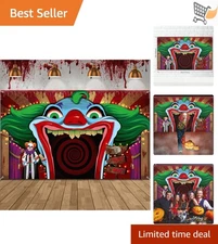 Halloween Clown Backdrop Polyester 73X43 Inches Horror Circus Party Decor