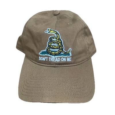 Gadsden Flag Don't Tread On Me Strapback Hat Cap Desert Khaki By Rapid Dominance