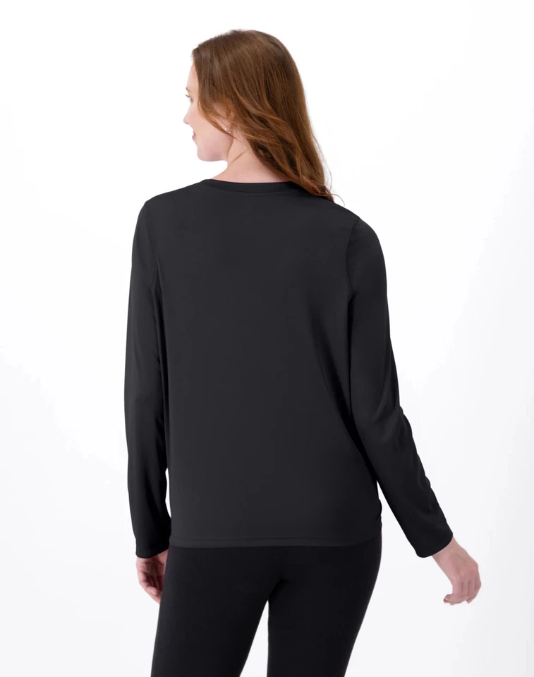 Camiseta de manga larga Hanes deportiva fresca DRI para mujer camiseta de rendimiento ropa deportiva S-2XL Foto 3 de 4