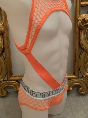 Barcode Berlin Neon Set S MeshHarness&Brief Nursu Orange Festival/ Club MustHave