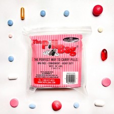 White Pill Dispenser with 100 Reusable Resealable Bags for Travel and Home Use