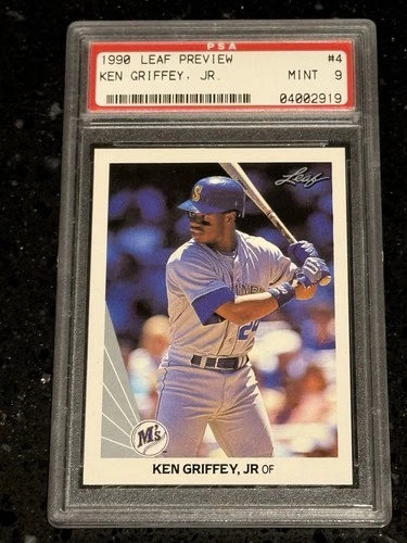 1990 Leaf Preview #4 KEN GRIFFEY JR Mariners HOF PSA 9 Mint