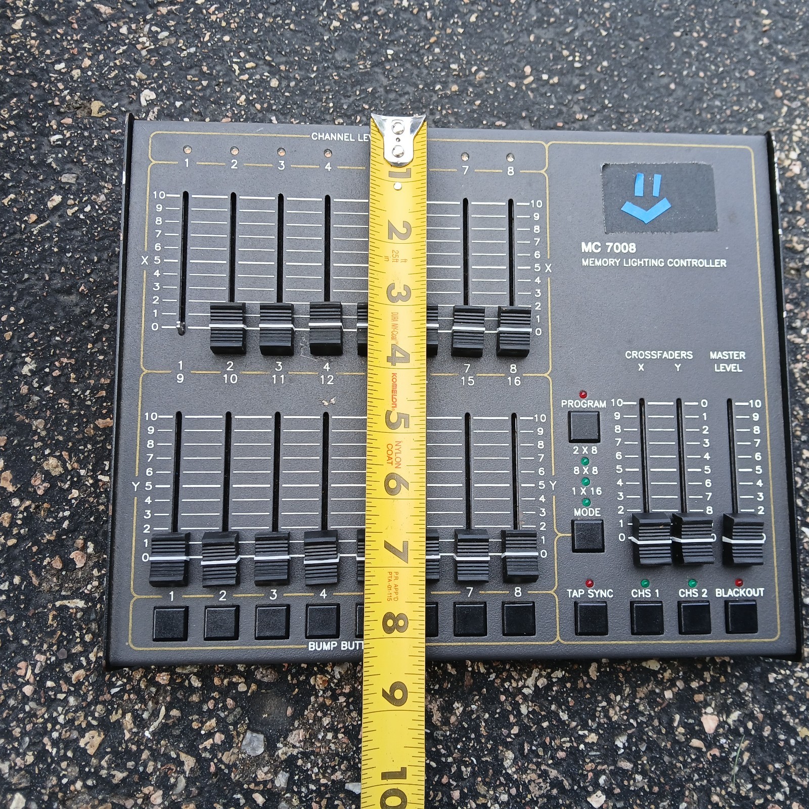 NSI MC 7008 16 Channel Memory Lighting Controller Console Works No Power Supply