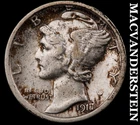 1917-D Mercury Dime - Scarce  Extra Fine  Semi-key  Better Date  #K1526
