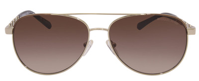 Michael Kors San Juan Womens Aviator Sunglasses Gold/Brown Gradient Original