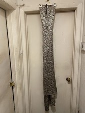 Women s Size Small Leopard Cheetah Print Strapless Maxi Dress Animal Print