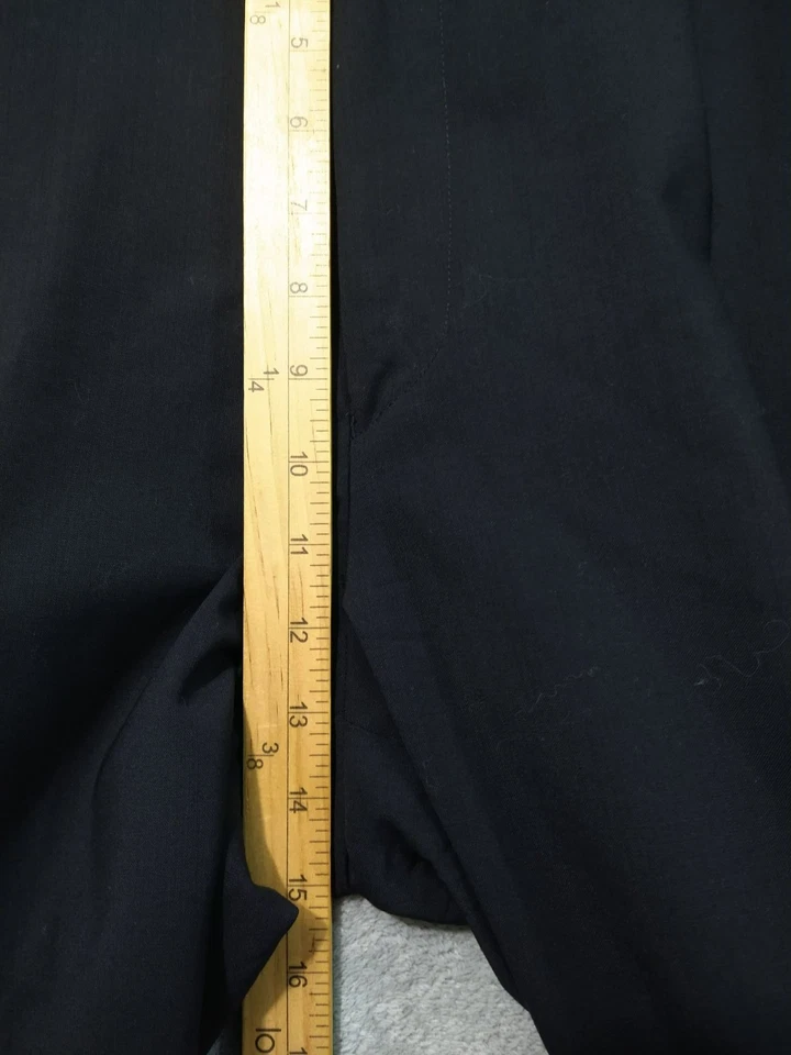 Pantalones de golf Callaway para hombre 34x30 negro lana pierna cónica plisada pantalón vintage Foto 4 de 4