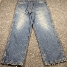 Vintage Y2K FUBU The Collection Baggy Faded Denim Jeans Mens 38x34 Skater Rap