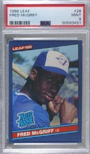 1986 Leaf Canadian Rated Rookies Fred McGriff #28 PSA 9 MINT HOF 09hc