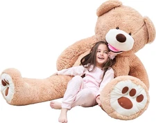 IKASA Giant 63" Teddy Bear Plush Toy Stuffed Animal Gift for Kids, Brown