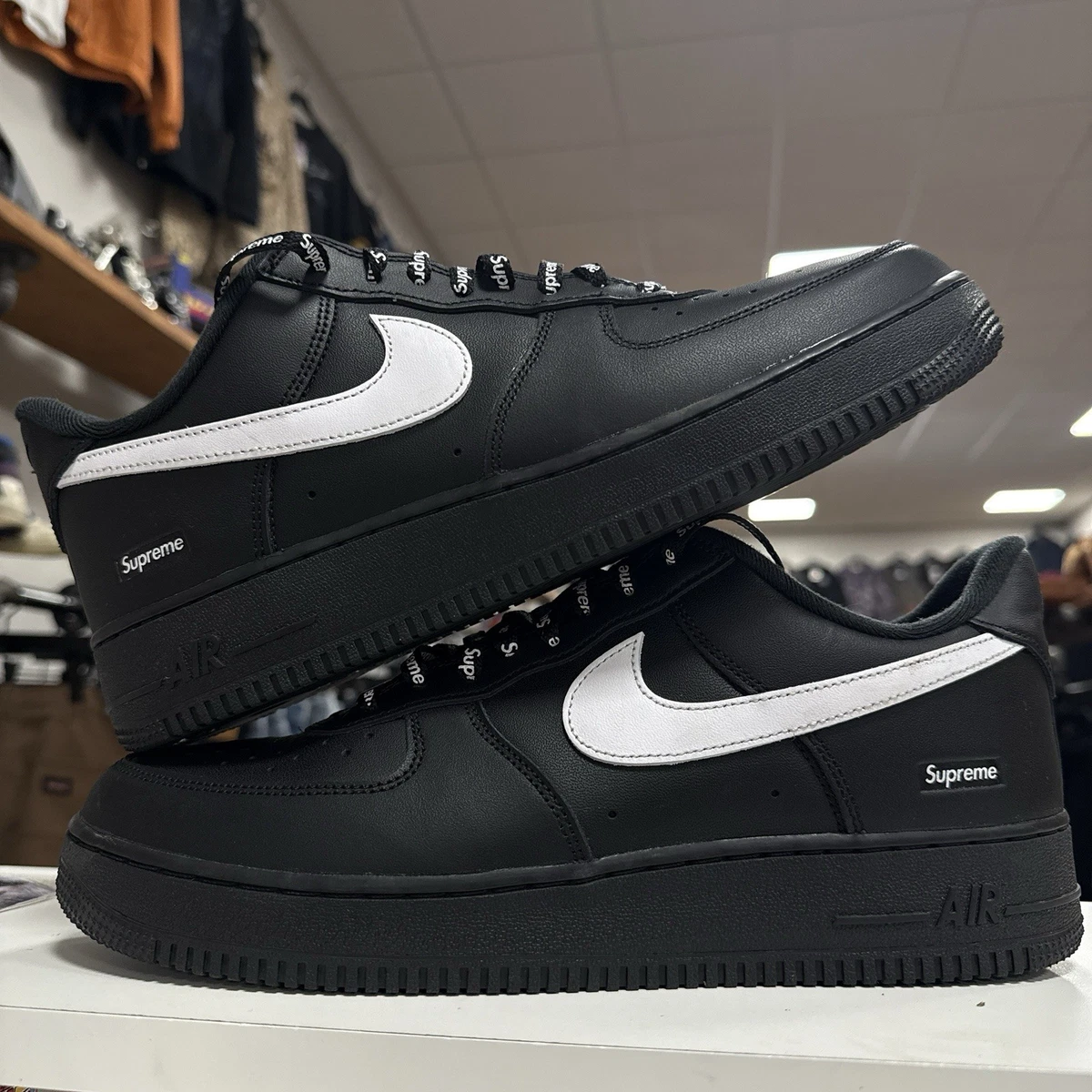Nike Air Force 1 x Supreme Low Box Logo - White | eBay