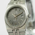 Vintage 1982 **NEAR MINT* OMEGA Seamaster Cal.1380 Quartz Date Gray 26mm Women's