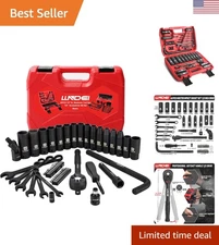 Complete 49PCS Impact Socket Wrench Set: 1/2” Drive, Metric, Oil-Rubbed Finish