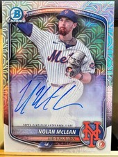 Nolan McLean - Mets: 2025 Bowman Chrome Prospect Mega Box Autographs #BMA-NM