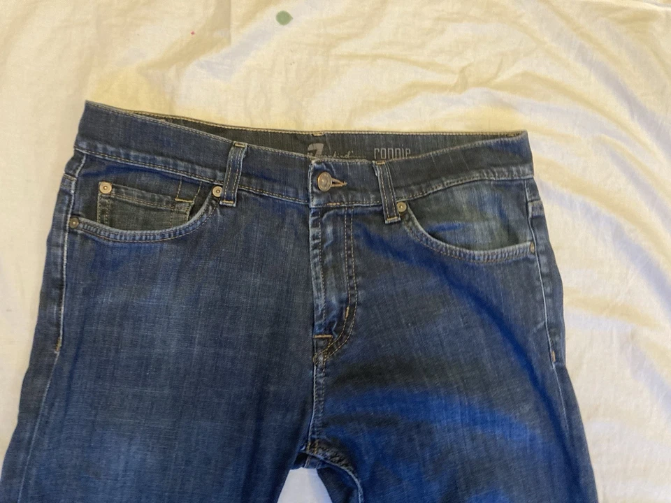 Unisex 7 For all Mankind Blue Jeans Slim Leg W32” L32” Excellent Condition - Image 2 of 4