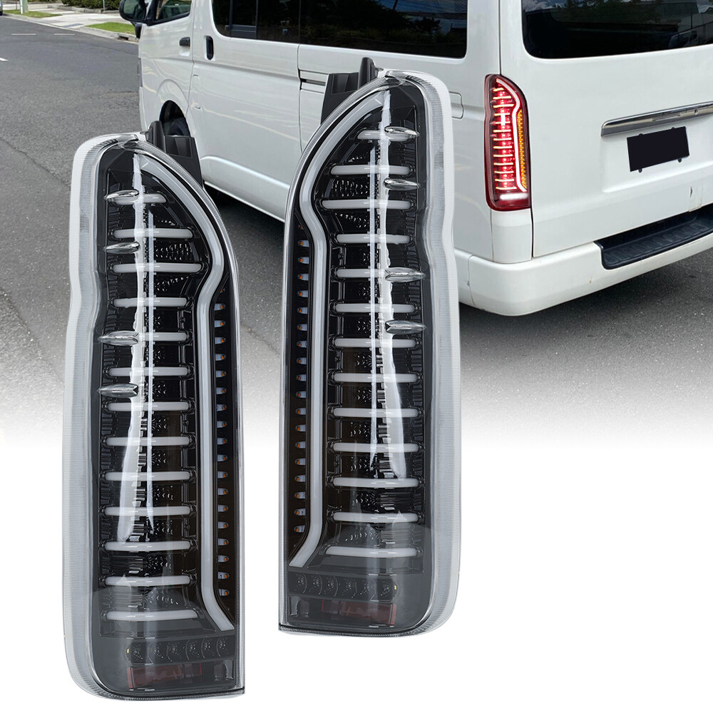 2pcs Dynamic LED Rear Tail Light Lamp For Toyota Hiace Commuter