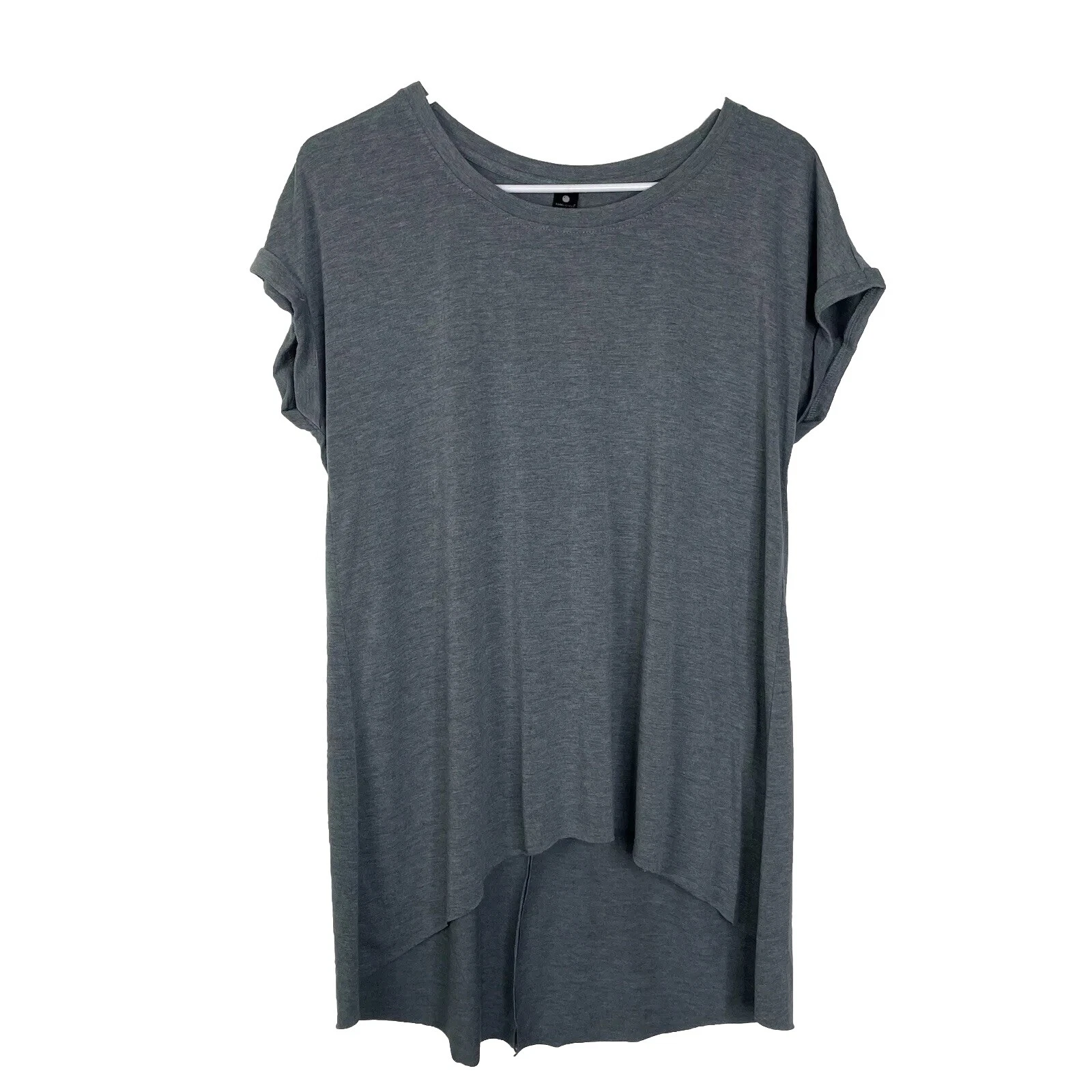 yogalicious short sleeve crewneck open back shirt