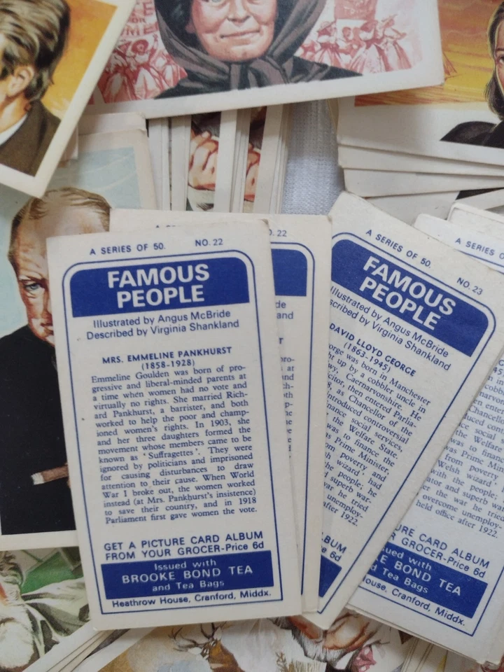 Famous People Brooke Bond Tea And Tea Bag Cards Job Lot 260 Pcs Vintage Org - Image 4 of 4