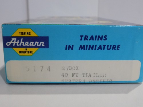 Kit de dos remolques HO Trains Athearn caja azul #5174 Western Pacific 40' nuevo en caja - Imagen 3 de 3