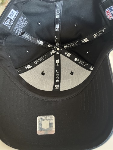 Las Vegas Oakland Raiders New Era 9Forty Black Adjustable Cap Hat NWT - 第 6/6 張圖片