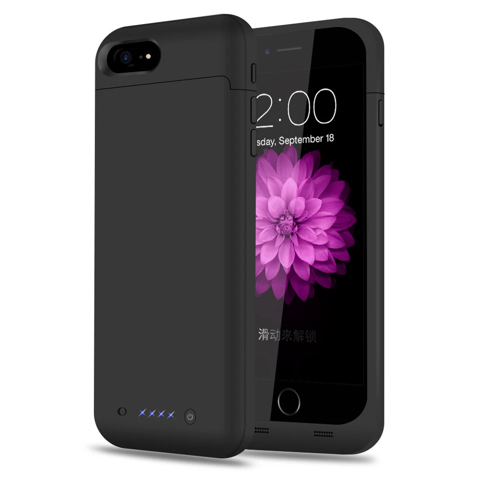Estuche de batería externo cargador para iPhone 8 7 banco de alimentación cubierta de carga rápida Foto 2 de 4