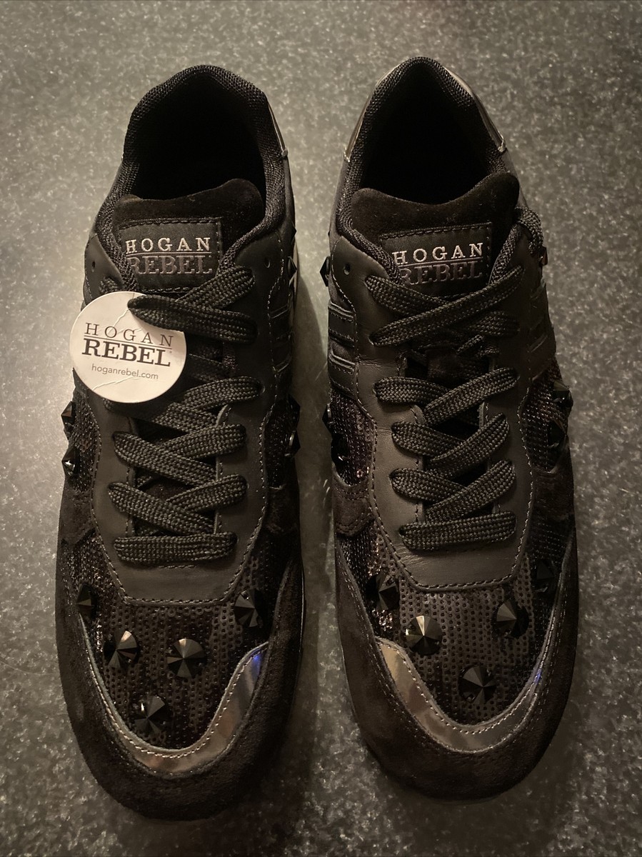 HOGAN REBEL レディーススニーカー ブラック NEW Hogan Rebel Women's Black Sneakers Size 41 | eBay