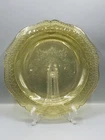 Vintage 1930’s 11” Federal Depression Glass Patrician Dinner Plate Yellow Amber