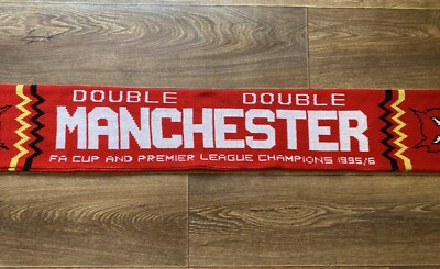 Foulard Vintage Manchester United 1995-1996, Années 90, 120 Cm