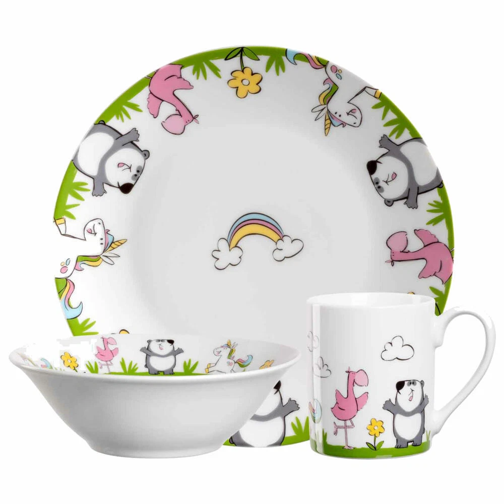 Leonardo Vajilla Infantil Bambini 3 piezas Unicornio Panda