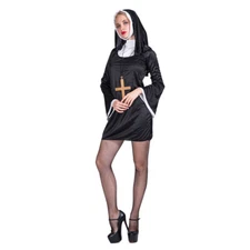 Funny Party Adult Nun Top Uniform Halloween Cosplay Costume