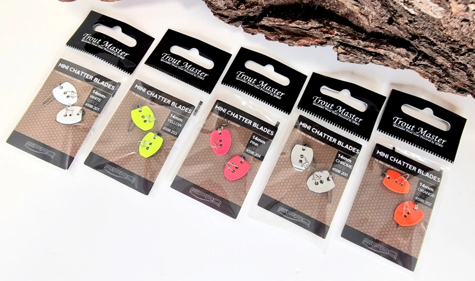 Spro Trout Master Mini Chatter Blades 14mm 0,65g Chrome UV Weiß Orange Pink Gelb
