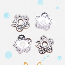 200 Pcs Multicolor Tibetan Silver Bead Caps 11X11X3MM Diy Jewelry Making L15874