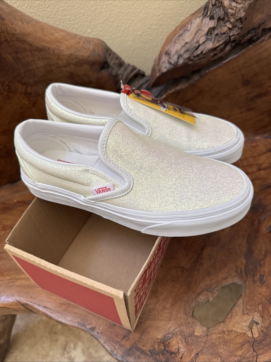 Vans UV Glitter‎ Classic Slip-on Shoes Men Size 10.5 No Box Vans Classic Slip-On Rhinestone Checkerboard Skate Shoe  main image 3
