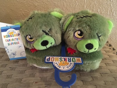 Build A Bear Zombie Bear Slippers Child 