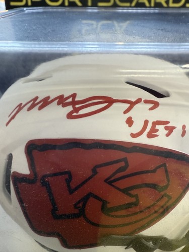 MECOLE HARDMAN AUTOGRAPHED KANSAS CITY CHIEFS LUNAR SPEED MINI HELMET BECKETT - Picture 6 of 6