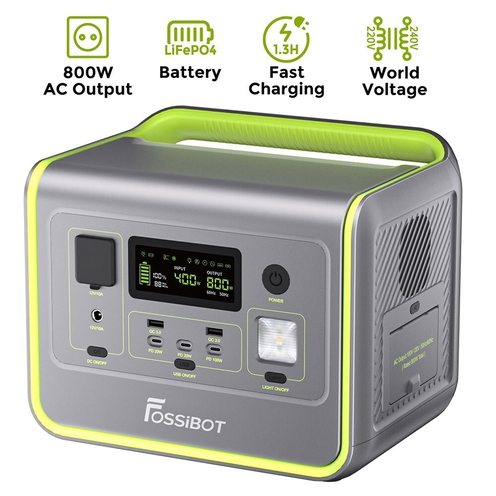 Centrale electrique portable 800W pour vos voyages en van et camping-car