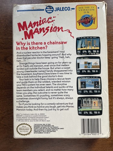 Maniac Mansion (Nintendo NES, 1990) - Picture 2 of 2