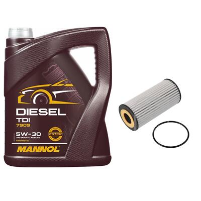 FEBI BILSTEIN Ölfilter 5L MANNOL Diesel TDI 5W-30 für Audi A4 Avant 8K5 B8 1.8