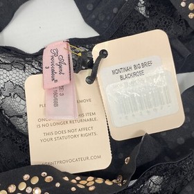 Agent Provocateur Montinah Black Rose Big Brief AP3 Medium NWT $420
