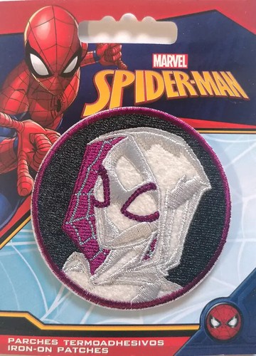 Disney Marvel Spider-Man Iron-On Patch: Silver & Purple Gwen Stacy New Free Ship - Picture 2 of 11