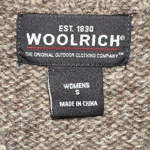 WOOLRICH maglione donna piccolo full zip 100% lana di agnello SHEEP TREE grafica - Foto 3 di 7