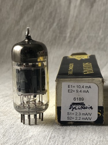 Lampe Tube Sylvania 6189 W (ECC82, 12AU7) NOS - Neuf Dans Sa Boîte D'origine