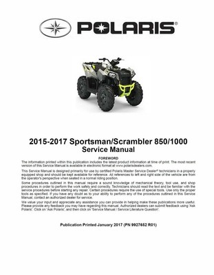 Best 15 Polaris Sportsman Scrambler 1000 Sp Touring Service Repair Manual Cd
