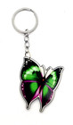Vintage Green Purple Butterfly Keyring Keychain #1 — photo 1